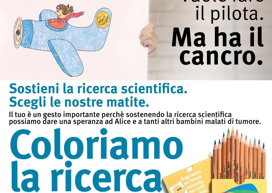 “Coloriamo la ricerca”. La Fondazione Veronesi a sostegno dell’oncologia pediatrica.
