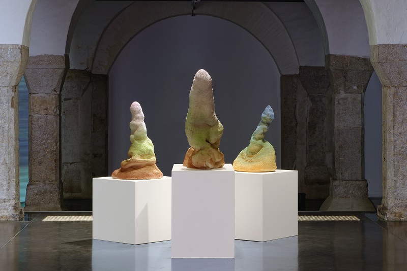 Salvatore Arancio, Ai-Laau, Pele, Pii, 2013, ceramica, veduta d'installazione, Centre d'Art Contemporain La Halle des Bouchers, Vienne