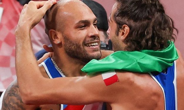 Alto e veloce l’Italia dei giovani olimpici Marcello Jacobs e Gimbo Tamberi.