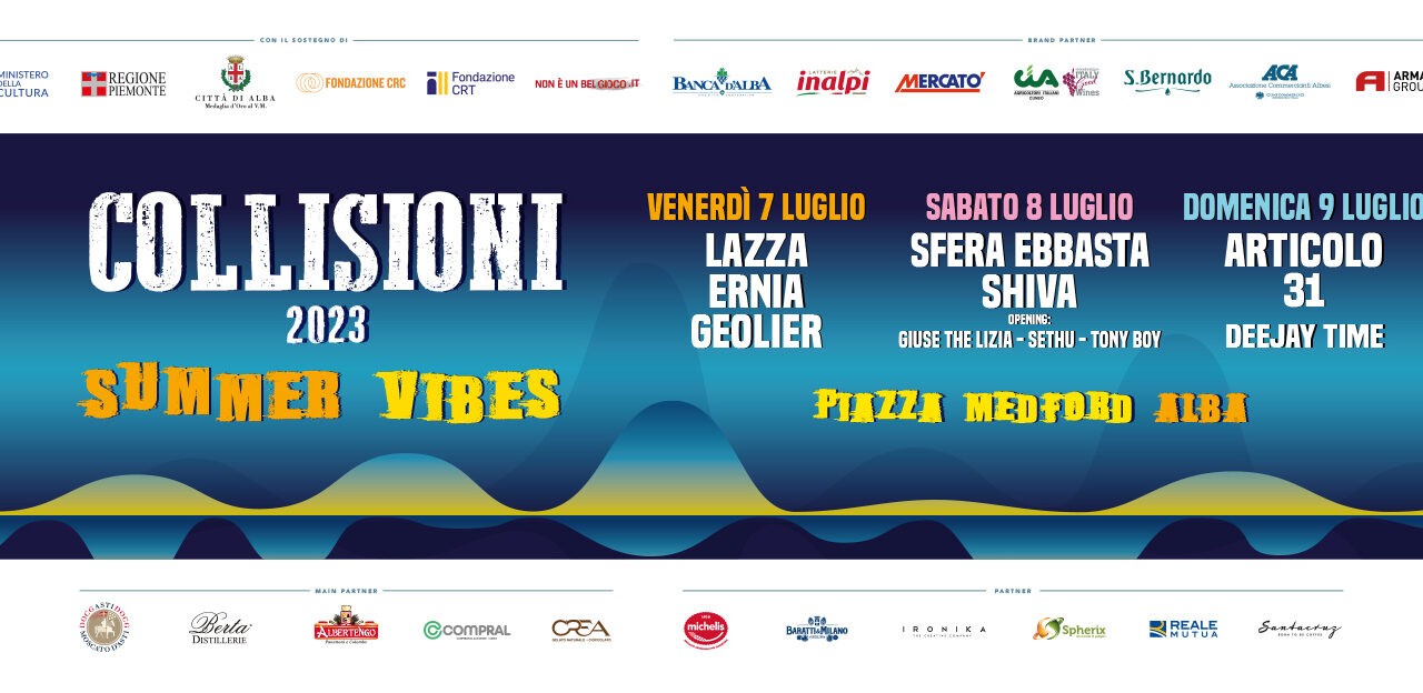 Inizia stasera ad Alba la XV edizione di Collisioni Festival con Geolier, Ernia e Lazza